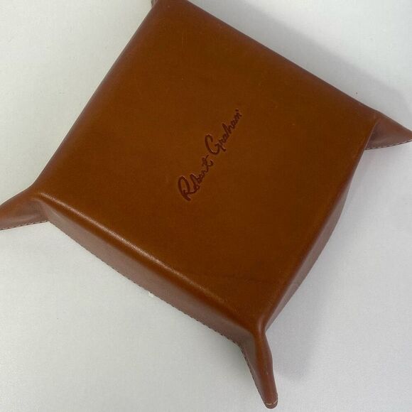 Robert Graham Leather Paisley Valet Tray NWOT - Picture 6 of 7